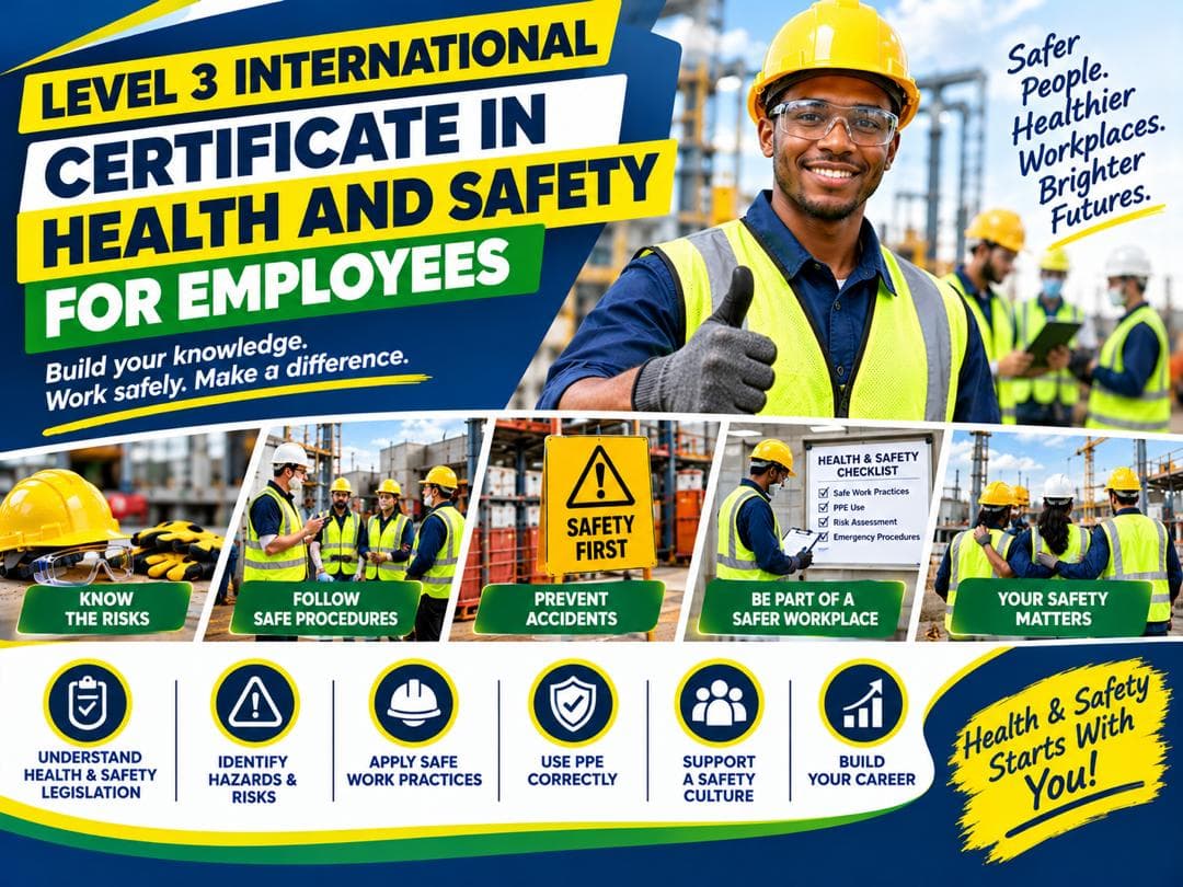 Level 3 International Certificate in Health and Safety for Employees programme poster