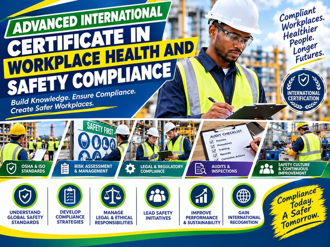 Advanced International Certificate in Workplace Health and Safety Compliance programme poster