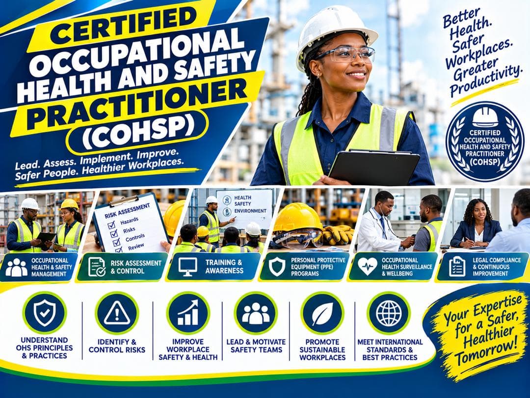 Certified Occupational Health and Safety Practitioner(COHSP) programme poster