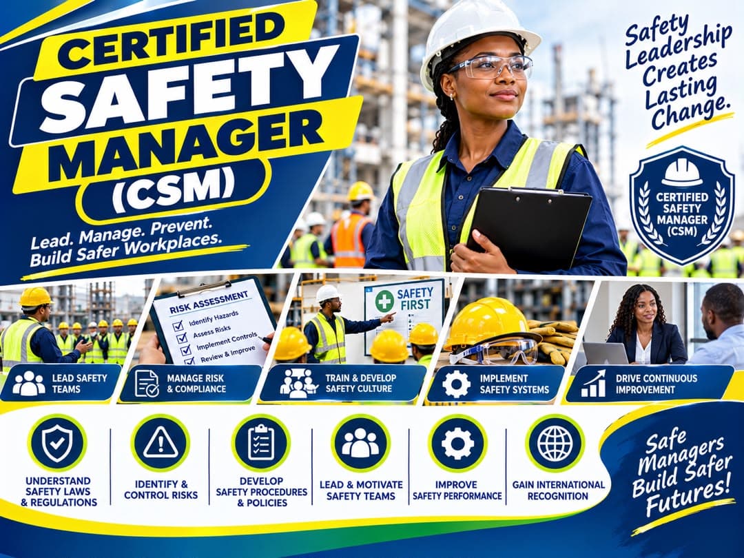 Certified Safety Manager (CSM) programme poster