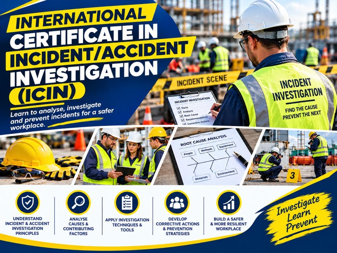 International Certificate in Incident/Accident Investigation (ICIN) programme poster