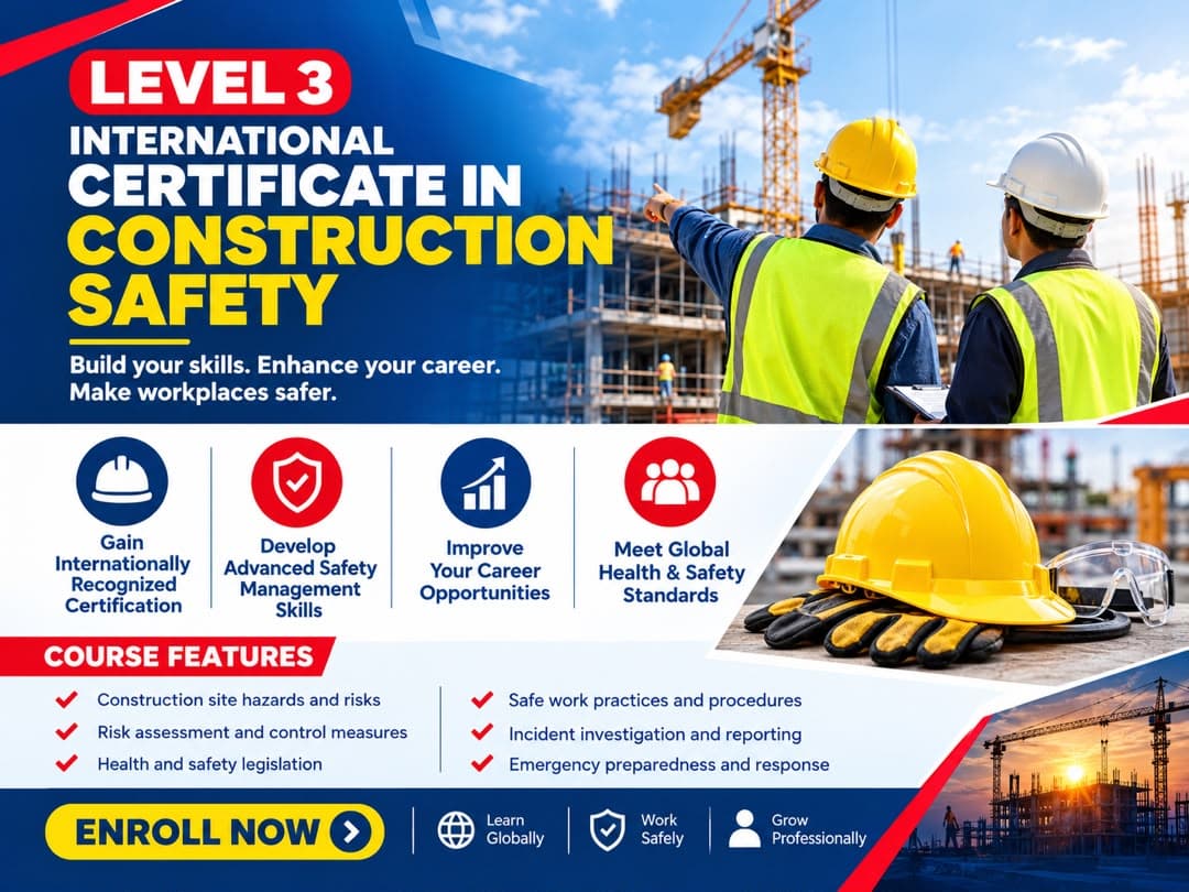 Level 3 International Certificate in Construction Safety programme poster