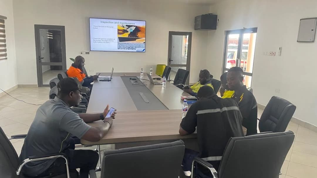 Client-supplied photograph of a training discussion